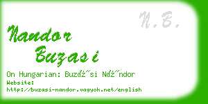 nandor buzasi business card